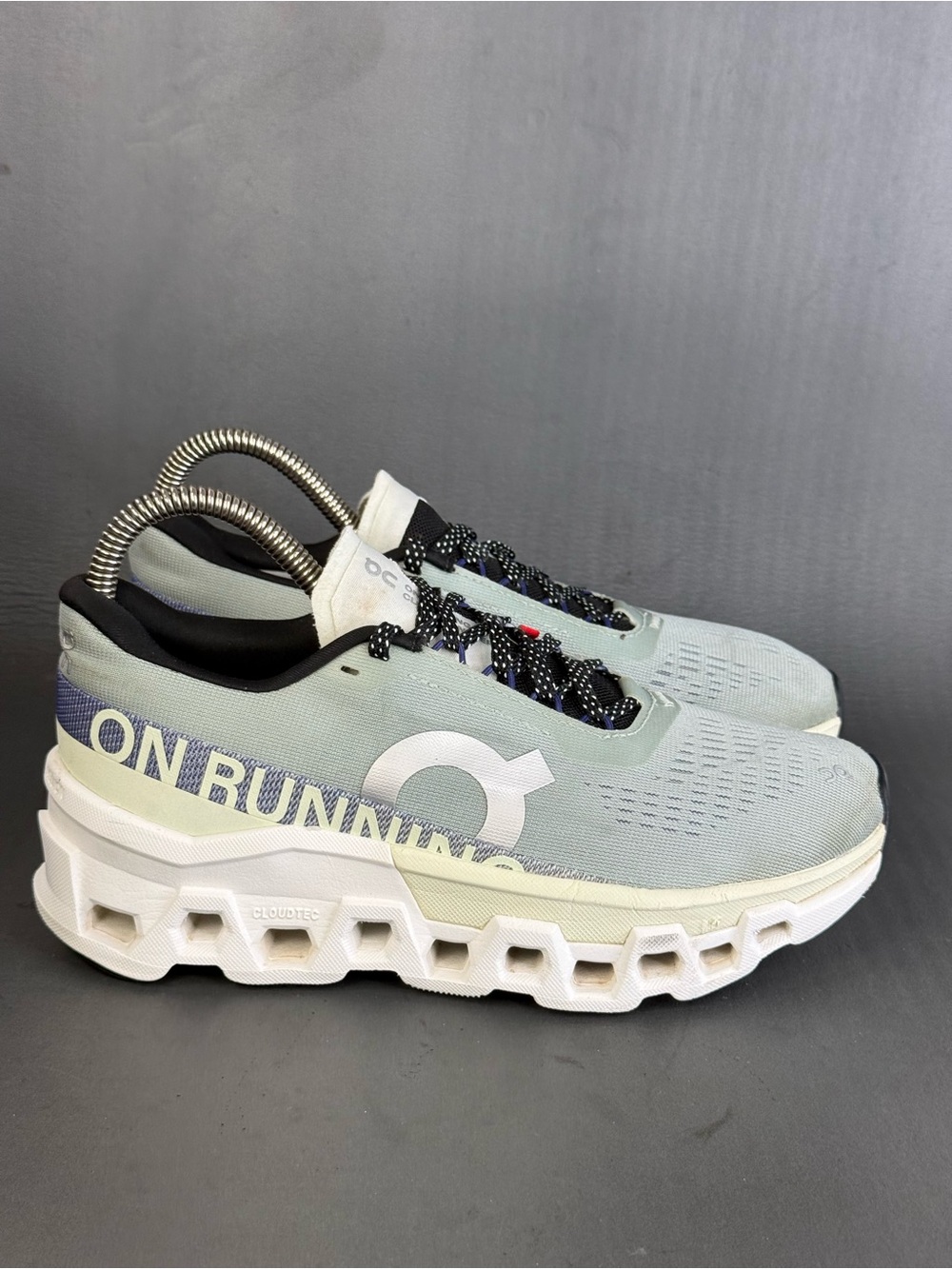 On Cloudmonster 2 Mineral/Aloe athletic sneaker shoes womens size 6.5